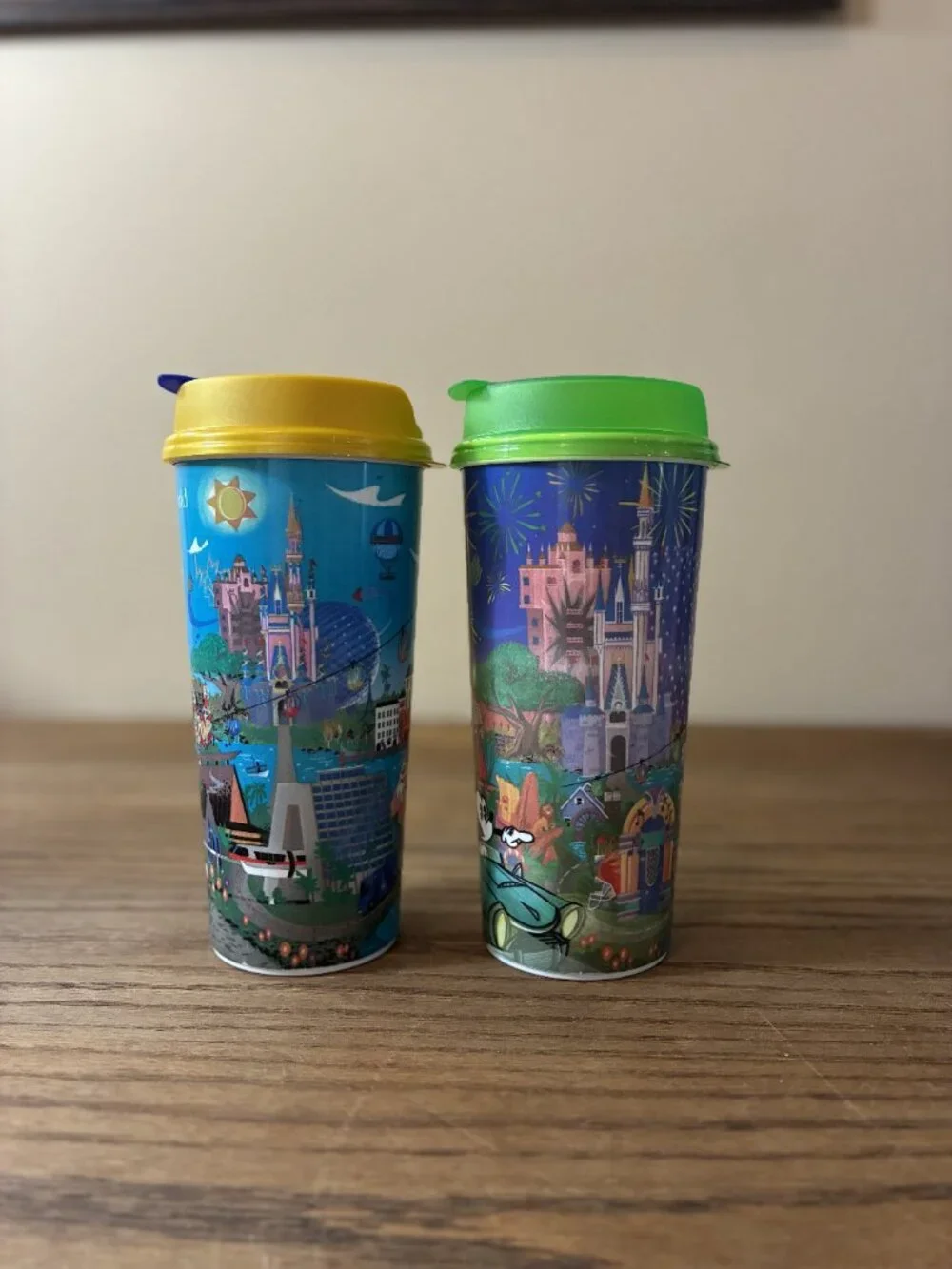 Walt Disney World Resort Reusable Refillable 16oz Mug; Lot of 6; Assorted
